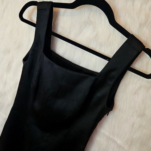 BCBG Classic Satin Little Black Dress - Picture 2 of 5